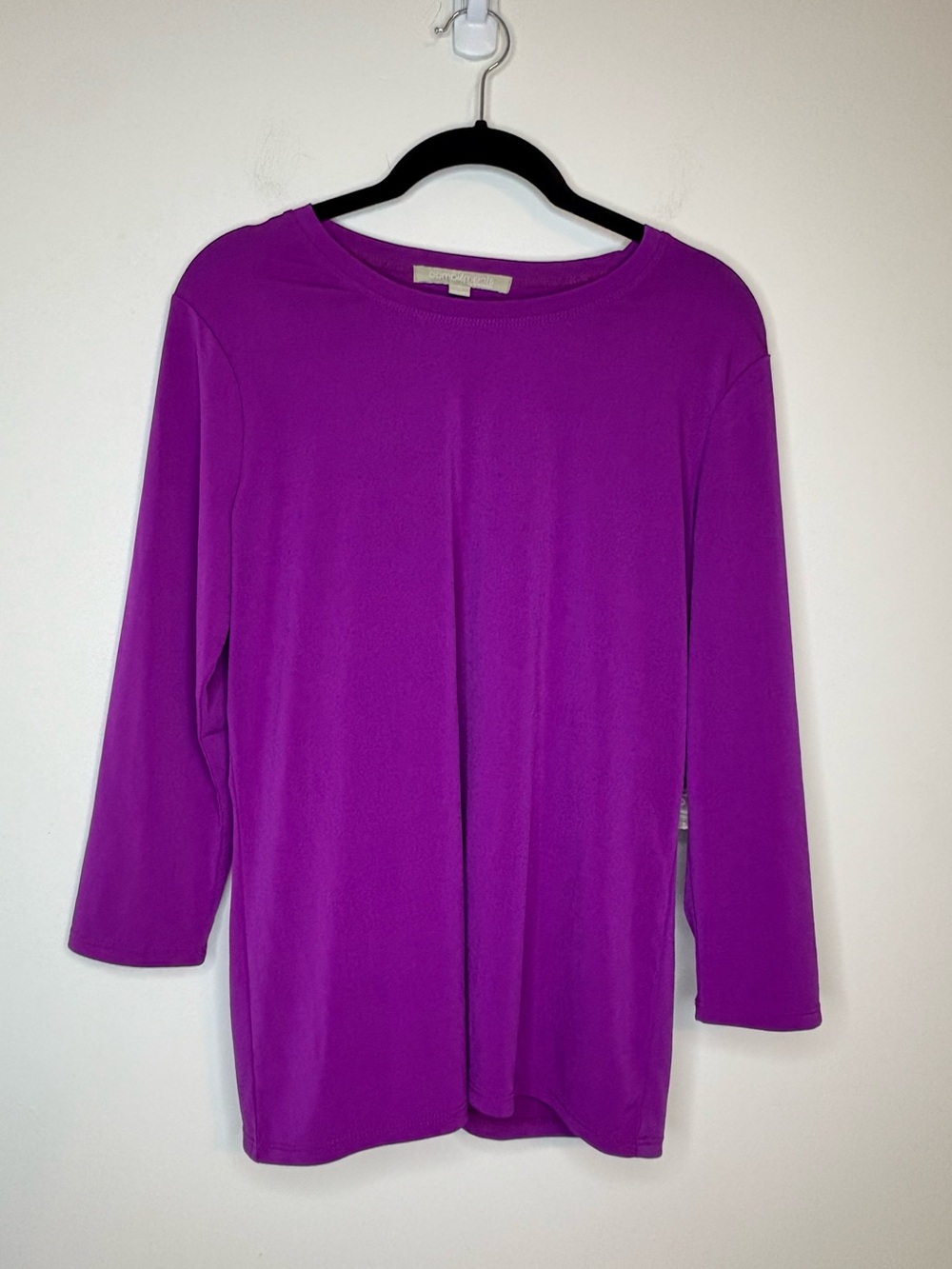 Compliments by Erin London Women's Long Sleeve Top in Purple Size Medium NWT